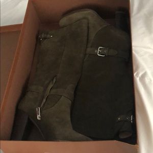 Coach olive suede boots